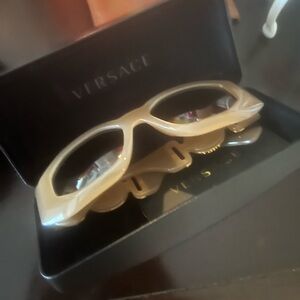 Versace Beige Sunglasses with Case